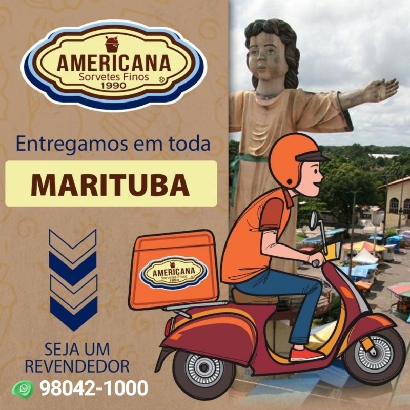 Entregamos em toda Marituba | Sorvete | Sorveteria Americana